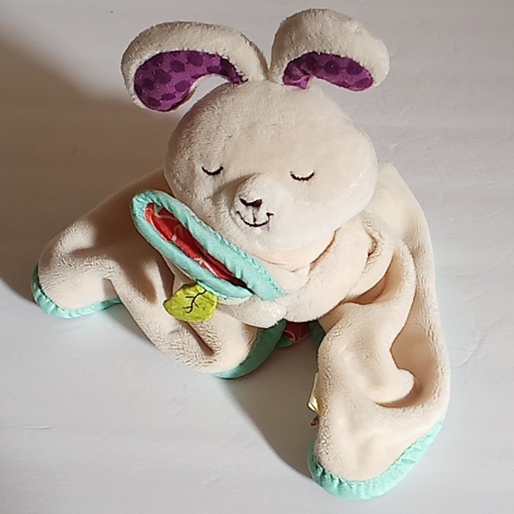 B baby Lovie, Lovey Bunny one size cream-orange-green-purple Colors (B18) - Picture 1 of 8